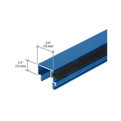 CRL-U.S. Aluminum Snap-In Door Stop with Weatherstrip, with Wide Stile, Custom Paint - 21'-2"