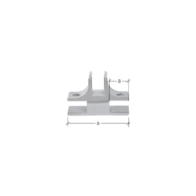 CRL Chrome 1-1/2" Long 3-Way 90 Degree Deluxe Glass Furniture Connector for 1/2" Glass