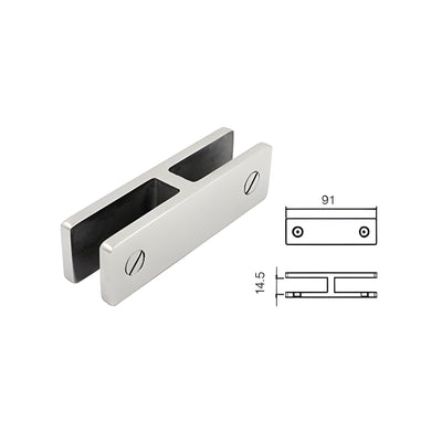 CRL Brushed Stainless 180 Degree Glass Bracing Clamp