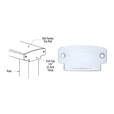 CRL Clear Anodized 400 Series Decorative End Cap