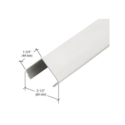 CRL-U.S. Aluminum 90 Degree Inside Corner Cover, White KYNAR® Paint - 24'-2"