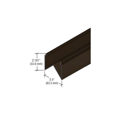 CRL-U.S. Aluminum 90 Degree Mullion Cover for StormWall XL Mullions, Dark Bronze/Black Anodized Class 1