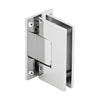 A polished chrome Vienna 037 series wall mount hinge shown from a front-facing angle.
