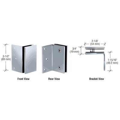 CRL Polished Chrome Geneva Series Wall Mount Bracket