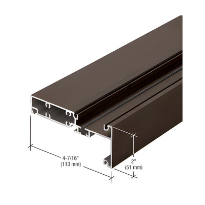 CRL-U.S. Aluminum Intermediate Horizontal Mullion, Thermally Improved, Bronze Black Anodized - 24'-2"