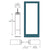 CRL-U.S. Aluminum Custom KYNAR® Paint Custom Single Blank Series 400 Medium Stile Offset Hung Entrance Door - No Prep