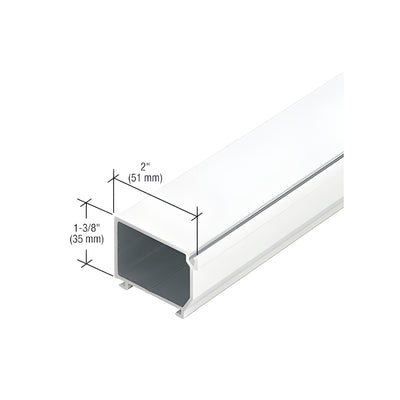 CRL-U.S. Aluminum White KYNAR® Paint Glass Stop - 24'-2"
