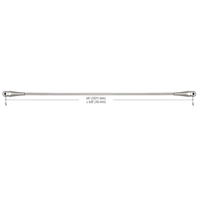CRL 316 Brushed Stainless 54" Glass Awning System Connecting Rod for 48" Wide Panels