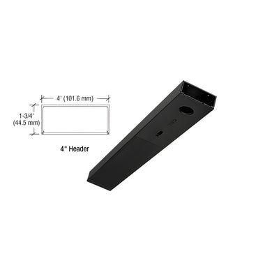 CRL Matte Black 4" x 41-1/4" Single Door Header