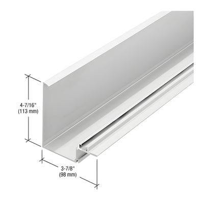 CRL-U.S. Aluminum 90 Degree Inside Corner Half Section, White KYNAR® Paint - 24'-2"