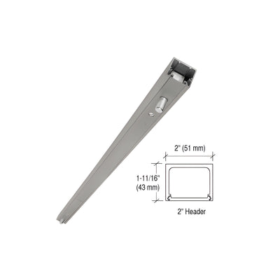 CRL Brushed Stainless 72" Stock Size Double Door Narrow Header