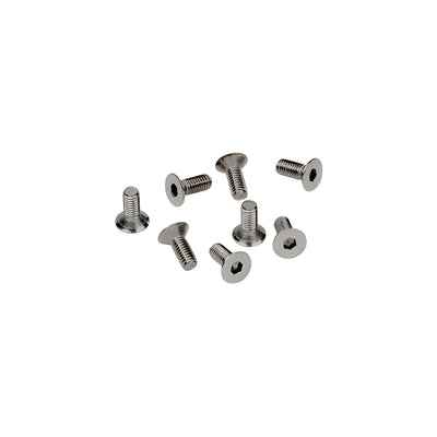 CRL Brushed Nickel 6 mm x 15 mm Cover Plate Flat Allen Head Screws
