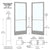CRL-U.S. Aluminum Clear Anodized Custom Pair 72" x 84" Series 250 Narrow Stile Butt Hinge Entrance Door