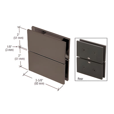 CRL Oil Rubbed Bronze Cardiff Series Glass-to-Glass Mount Hinge