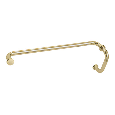 CRL Satin Brass 6" Pull Handle and 24" Towel Bar BM Series Combination With Metal Washers