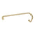 CRL Satin Brass 6" Pull Handle and 24" Towel Bar BM Series Combination With Metal Washers