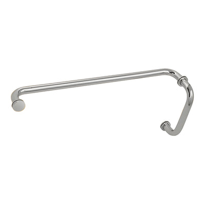 CRL Polished Chrome 8" Pull Handle and 22" Towel Bar BM Series Combination With Metal Washers