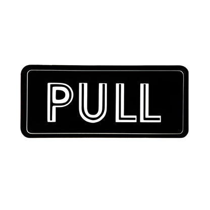 CRL Horizontal Pull Door Decal - Adhesive Glass Sign
