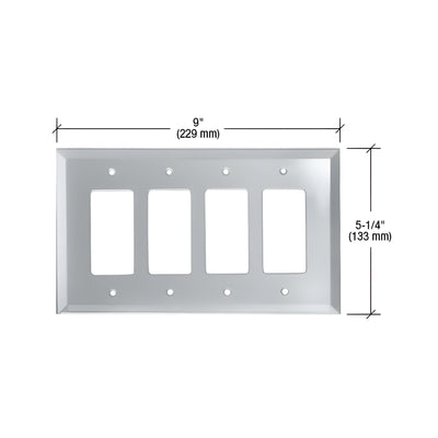 CRL Clear Quad Designer Glass Mirror Plate