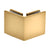 CRL Satin Brass Square 90 Degree Glass-to-Glass Clamp