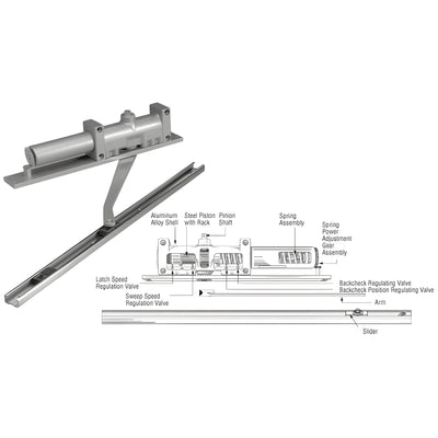 Norton® Aluminum 7900 Series No Hold Open Right Hand Interior Door Closer