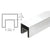 CRL 316 Polished Stainless 1-1/2" Square Roll Formed Cap Rail - 19'-8"
