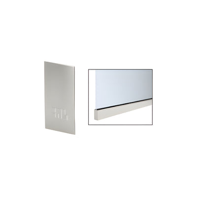 CRL Brushed Stainless End Cap for W5B Series Windscreen and Smoke Baffle Base Shoe