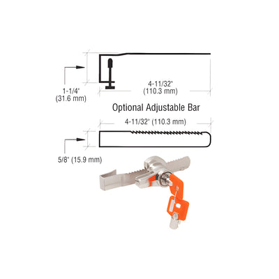 CRL Optional Adjustable Bar for the KML48 Lock