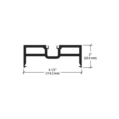 CRL-U.S. Aluminum Door Head/Jamb, 1-3/4" x 4-1/2", Custom Paint- 21'-8"
