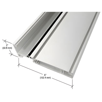 CRL-U.S. Aluminum Intermediate Horizontal, White KYNAR® Paint- 24'-2"