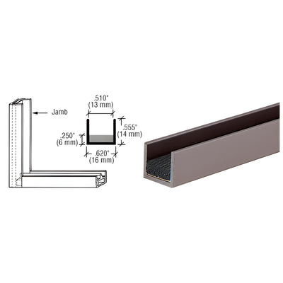 CRL Duranodic Bronze Anodized Aluminum Single Jamb with Sponge Rubber Lining