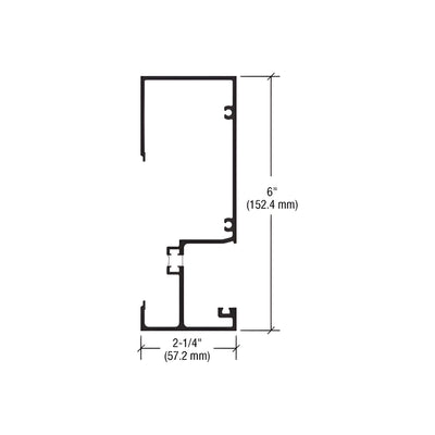 CRL-U.S. Aluminum Clear Anodized Wall Jamb 2-1/4" x 6", Thermally Improved - 24'-2"