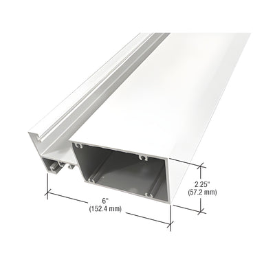 CRL-U.S. Aluminum White KYNAR® Paint Captured Vertical Mullion for 6" System - 24'-2"
