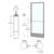 CRL-U.S. Aluminum Clear Anodized Custom Single Series 250 Narrow Stile Offset Pivot Entrance Door for Surface Mount Door Closer