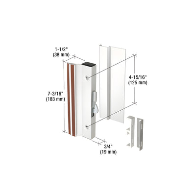 CRL Aluminum Standard Profile Hook-Style Surface Mount Handle 4-15/16" Screw Holes