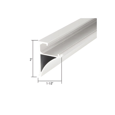 CRL White 96" Aluminum Shelving Extrusion for 1/4" Glass