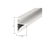 CRL White 96" Aluminum Shelving Extrusion for 1/4" Glass