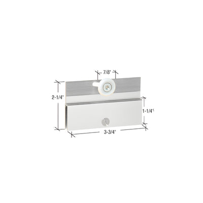 CRL Brite Anodized 1/4" Top Hanger Bracket for CK/DK Cottage Series Sliders