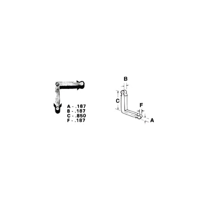 CRL Zinc Diecast Storm Window Corner Key - .850" Leg; .187" Width - 20/Pk