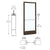 CRL-U.S. Aluminum Class I Bronze Black Anodized 250 Series Narrow Stile Inactive Leaf of Pair 3'0 x 7'0 Offset Hung with Butt Hinges for Surf Mount Closer Complete Door/Std. MS Lock, 7-1/2" Std. Bottom Rail
