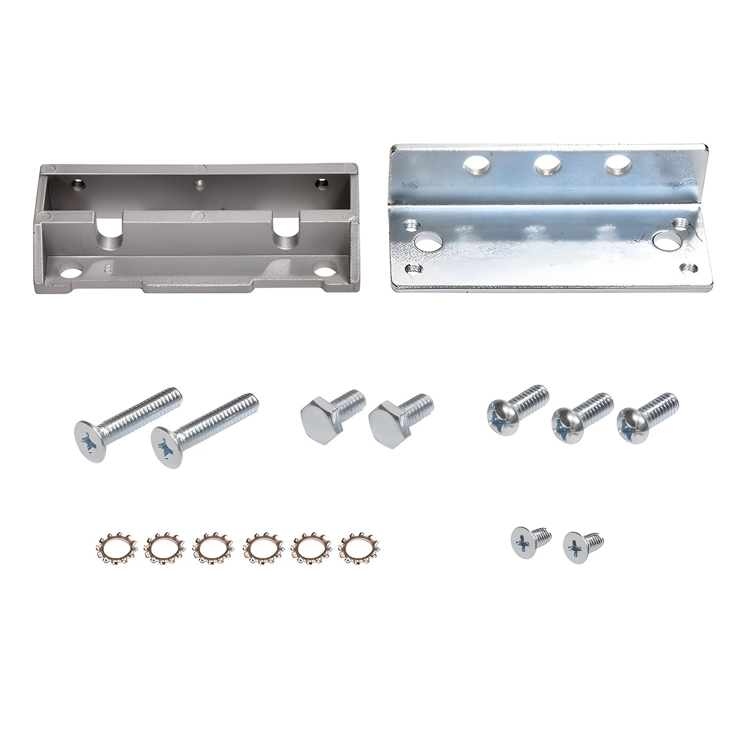 CRL8010FA overhead concealed closer mounting clip set - brackets with screws, bolts and washers for Arch Aluminum doors