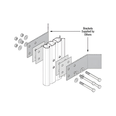 CRL-U.S. Aluminum Corner Mullion Anchors - 6/Pk