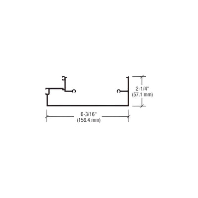 CRL-U.S. Aluminum 5" Sill Mullion for Panel Assembly, 1" Glass, Dark Bronze/Black Anodized Class 1 - 24'-2"