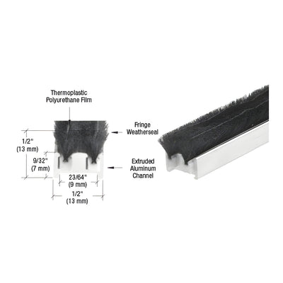 CRL 96" Narrow Commercial Door Astragal with Weatherstrip
