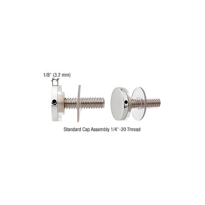 CRL 316 Polished Stainless 3/4" Diameter Standoff Cap Assembly