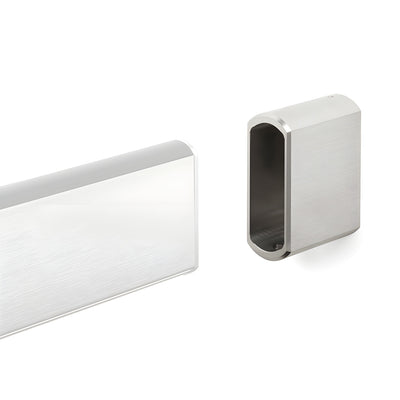 Latitude 34 Drywall Adjustable Perpendicular Track Mount Kit Brushed Stainless