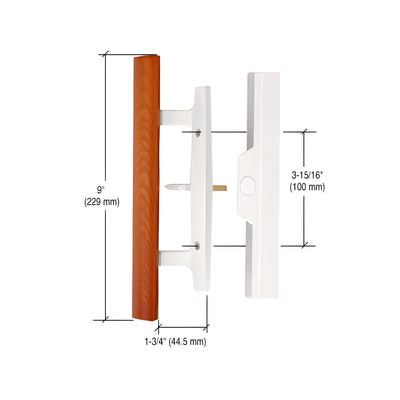 CRL White Sliding Glass Door Handle - Unkeyed