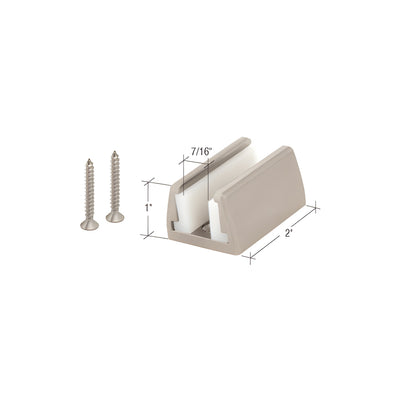 CRL Brushed Nickel Hydroslide Sliding Door Floor Guide Kit
