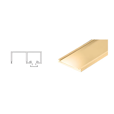 CRL Polished Brass Header Snap-In Filler - 120" Length