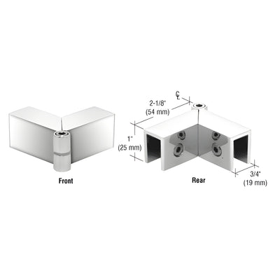 CRL Chrome Adjustable "Sleeve Over" Glass Clamp
